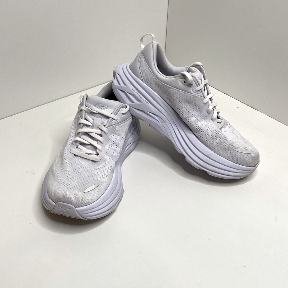 Hoka Women's All-White Athletic Running Shoes